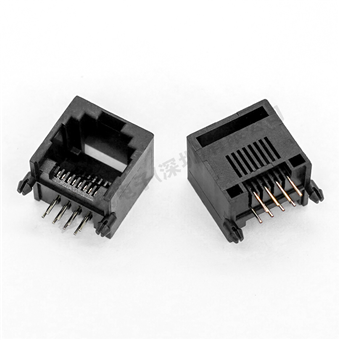 RJ45 網口插座8P8C黑色全塑